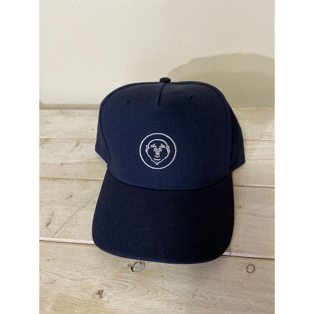 True Religion Hat Cap Black Snapback Adjustable Buddha Logo Horseshoe NWOT